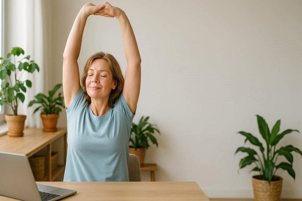 椅子ヨガ 肩こり メカニズム 40代